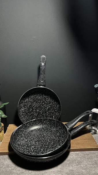 3`LÜ GRANİT TEK KULPLU YANMAZ YAPIŞMAZ TAVA 28-30-32CM