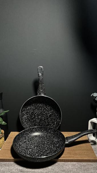 2`Lİ GRANİT TEK KULPLU YANMAZ YAPIŞMAZ TAVA 30-32 CM