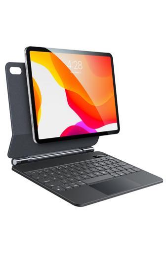 iPad Air 11 Inç M3 2025 LED Aydınlatmalı Touchpadli Manyetik Kapak Bluetoothlu Magic Türkçe Q Klavyeli Kılıf A3266 A3267
