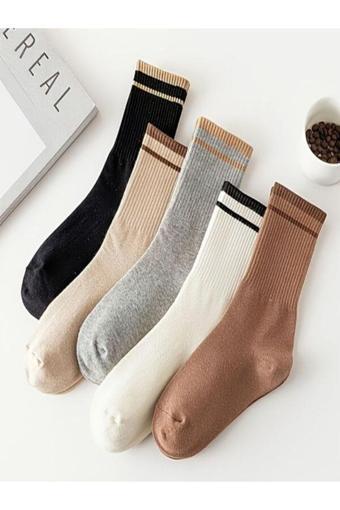 Sky Socks 5'Li Kışlık Kalın Tabanaltı Havlu Örgülü Tenis Çorap Set