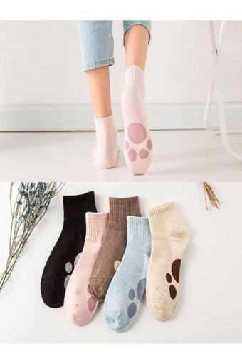 Sky Socks 5'Li Pati Desenli Renkli Ekonomik Paket Unisex Kısa Spor Sneakers Çorap