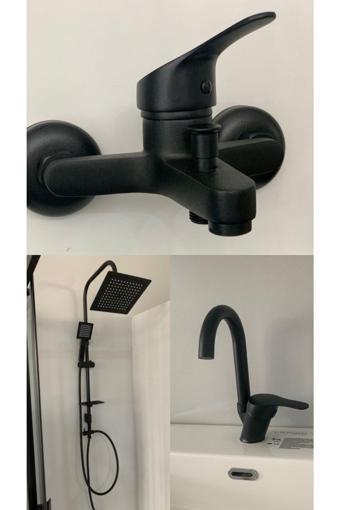Armour Armatür Siyah Banyo Seti