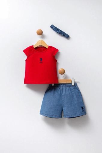 U.s Polo Bebek 2'li Takım Usb2462 Kırmızı