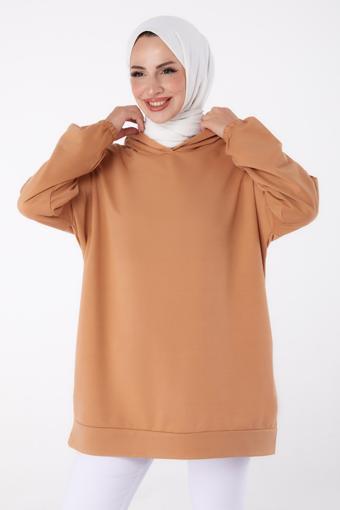 Arkası Baskılı Sweatshirt Biskuvi - 13327
