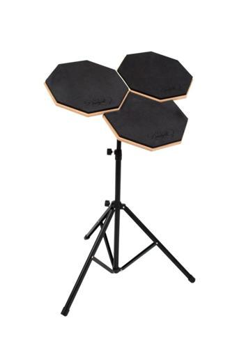 Donizetti Bateri Davul Drum Pratik Çalışma Pedi Ve Standı Baget 3'Lü Set Çantalı