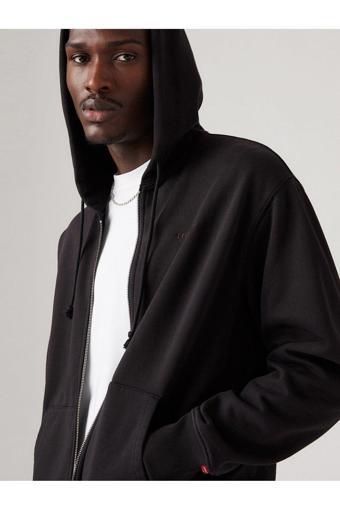 Levis Kapüşon Yaka Siyah Erkek Sweatshırt Fermuarlı Hırka A9265-0000