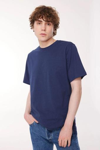 Bisiklet Yaka % 100 Pamuk Relaxed Fit T Shirt Erkek T SHİRT A9437