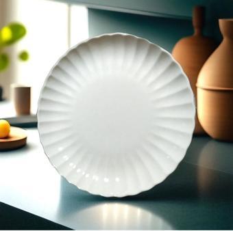 Kütahya Porselen Boneluz 21 cm Pasta Kahvaltı Tatlı Tabağı 6 adet Logolu Ürün