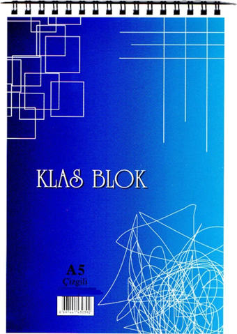 Klas A5 Bloknot Spiralli Office Book Çizgili 100 Yaprak (6 Lı Paket)