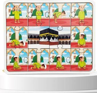 Moon Beavers İslamı Öğreniyorum Ahşap Puzzle Serisi - 2 Kız Namaz
