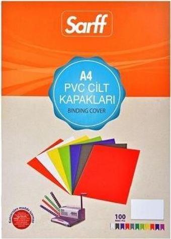 Sarff A-4 Cilt Kapağı 160 Micron Beyaz 100 Lü (1 Paket 100 Adet)