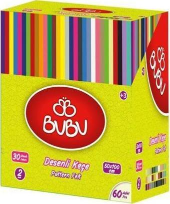 Bu-Bu Rulo Desenli Keçe Standı 60 Lı Bubu-Kes002 (1 Koli 60 Adet)