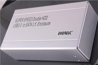 Everest 3,5" Usb 3.0 2Xsata Bağlantılı Yüksek Veri Hızlı Harici Kutu Hdx-U352