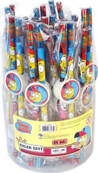 Dolphin Kral Şakir Kurşun Kalem Seti 2 Kalem + Silgi Ks-5968