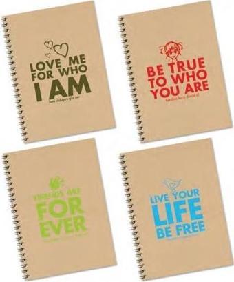 Keskin Color A4 Spiralli Defter Funky Sert Kapak Çizgili 100 Yaprak 418001-99