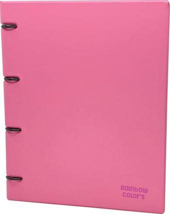 Önder Rainbow Colors 4 Halkalı Klasör A4 Pvc Pembe 122-23