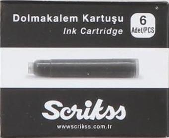 Scrikss Dolma Kalem Kartuşu 6 Lı Siyah M000Saffd0602A (1 Paket 6 Adet)