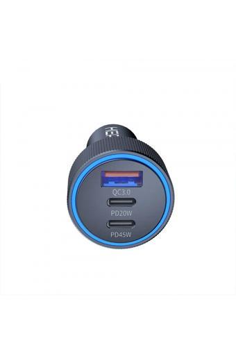 Hobimtek Tüm Araçlara Uyumludur 1 Adet Pd45 Watt 1 Adet 3.0 Qualcomm Usb 1 Adet Pd 20 Watt Hızlı Şarj Çıkış