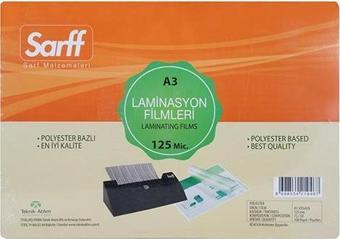 Sarff 125 Mikron A3 100'lü Laminasyon Filmi