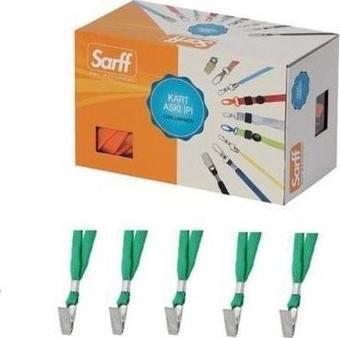 Sarff Kart İpi Metal Klipsli Yeşil 50 Li (1 Paket 50 Adet)