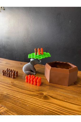 3Cup Design Denge Oyunu-Fil Denge Oyunu Kutulu-El Göz Koordinasyon Oyunu-Çocuk Gelişim Oyunu