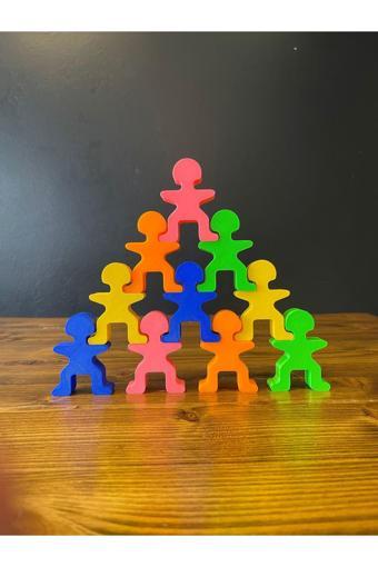 3Cup Design Eğitici Çocuk Oyuncağı-Figür Adamlar-Montessori Oyuncak-Denge Oyunu-Aile Oyunu