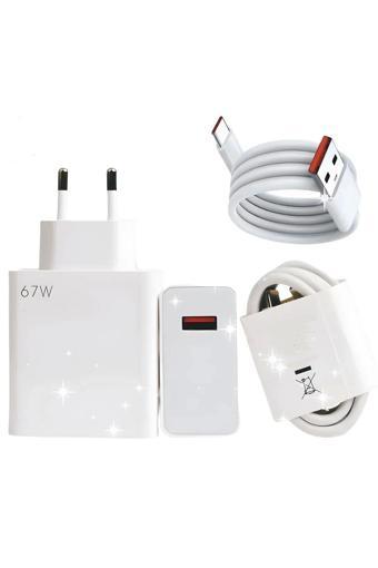 Royaleks Type-C 67W (Watt) Ultra Hızlı Şarj Aleti Adaptör Kablo Set