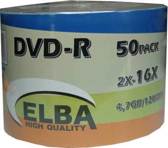 Elba Dvd-R 4.7Gb/120 Min16X Shrink 50 Li (1 Paket 50 Adet)