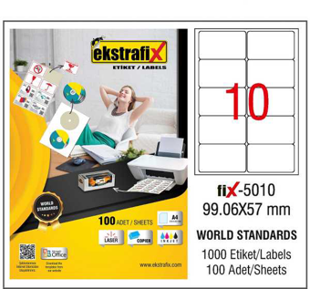 Extrafix Lazer Etiket 99.06*57 mm Fix-5010