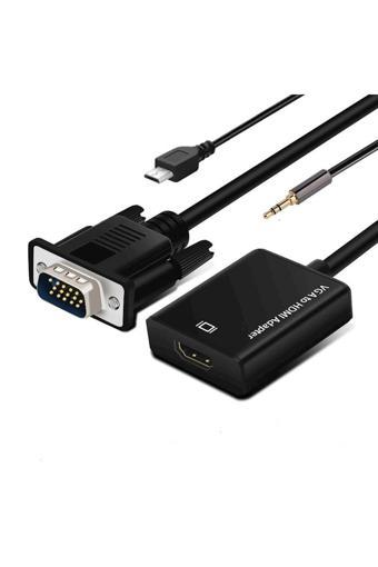 Dnr Bilişim Vga Input(Giriş) & Hdmı Output (Çıkış) 1080P Hd Video Converter Micro Usb Power Güç Girişli