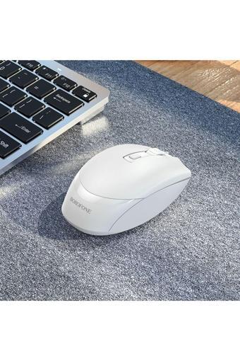 Borofone Kablosuz Usb2.4G Wireless Tak Çalıştır Beyaz Mouese Masaüstü/Dizüstü /İşyeri /Ofis-Business Mouse