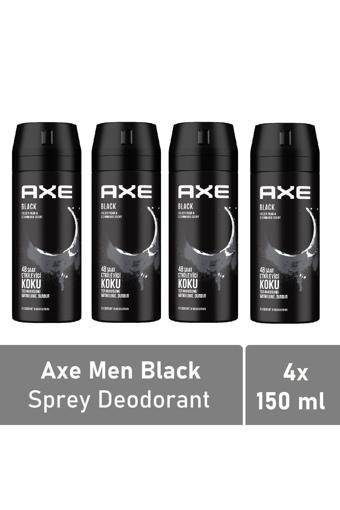 Men Deodorant Black 150 Ml - 4'lü Avantaj Paketi