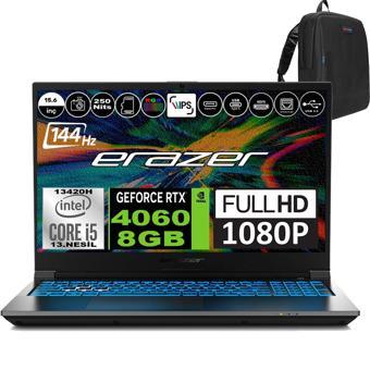 Erazer Deputy P60I Intel Core I5 13420H 32GB 512GB SSD RTX4060 Windows 11 Pro 15.6" Fhd IPS 144Hz Taşınabilir Bilgisayar MD62747P05 + Zetta Çanta