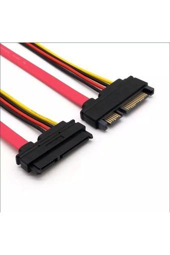 Dnr Bilişim Sata & Sata 3.5 İnç-2.5 İnç Hdd/Ssd 20 Cm Sata Data +Power Uzatma Kablosu 15+7 Pin (Erkek - Dişi),