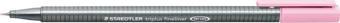 Staedtler 334-21 Fineliner Keçe Uç Kalem  Triplus Üçgen 0.3 MM Açık Rose 10 Lu (1 Paket 10 Adet)