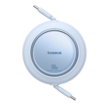 Baseus Free2Pull Mini Geri Çekilebilir Şarj Kablosu C'den C'ye 100W 2m. - Mavi