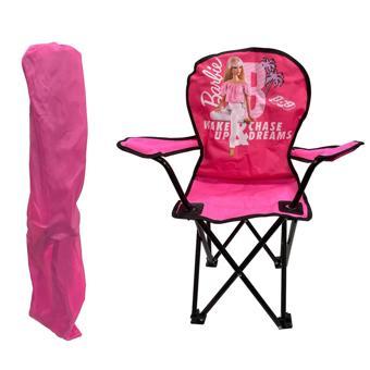 Barbie Katlanabilir Çocuk Kamp Sandalyesi - Pembe
