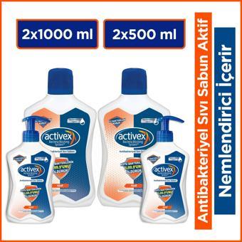 Activex Sıvı Sabun Aktif  2x1 LT + 2x500 Ml