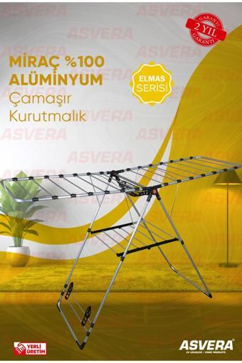 Elmas Serisi - Miraç %100 Alüminyum Çamaşır Kurutmalık - Full-alüminyum Çamaşır Kurutma Askısı