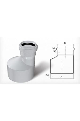 Fırat Dublex Pvc Atık Su Borusu Pimaş Redüksiyon 100 X 70 Mm.