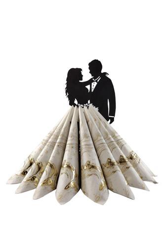 Probest Ahşap Peçetelik Gelin Damat.