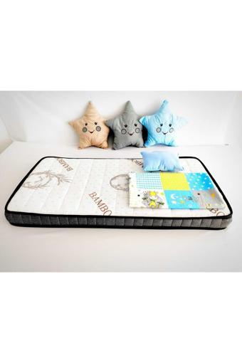 Bamboo Kapitoneli 70X100X10 Soft Bamboo Bebek Yatağı Bmb-007