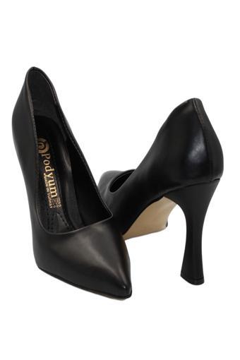 Celira Siyah Cilt Topuklu 8 Cm Kadın Stiletto Ayakkabı