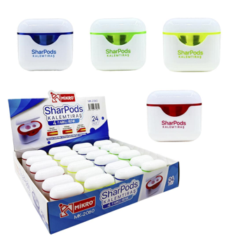 Mikro Kalemtraş Çift Bıçaklı Sharpods Mk-2060-24 (24 Lü Paket)