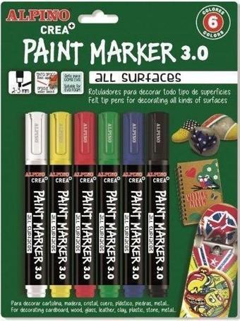 Alpino Ar-0166 Paint Crea Markör Kalemi 6 Lı