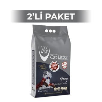 Vancat Aktif Karbon İnce Taneli Kedi Kumu 10 kg 2 Adet