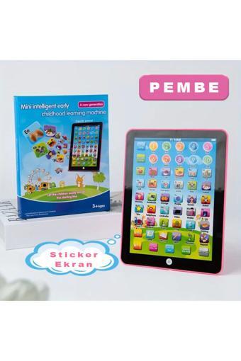 Serares Çocuklar İçin Eğitici İngilizce Sesli Oyuncak Tablet Pembe Renk