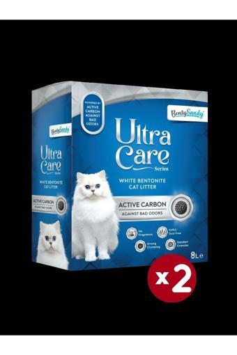 Ultra Care Aktif Karbonlu Topaklanan Ince Taneli Kedi Kumu 8lx2