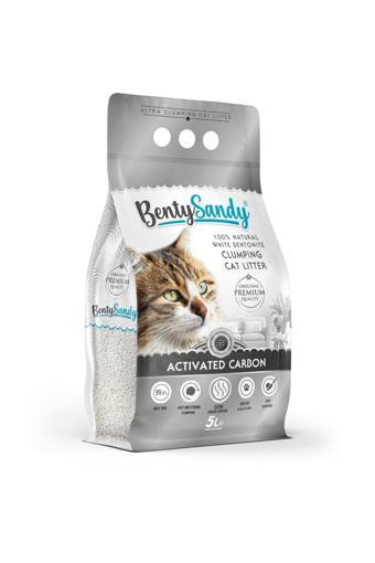 Aktif Karbonlu Topaklanan Ince Taneli Kedi Kumu 5 Lt