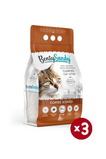 Kahve Kokulu Topaklanan Ince Taneli Kedi Kumu 5lx3